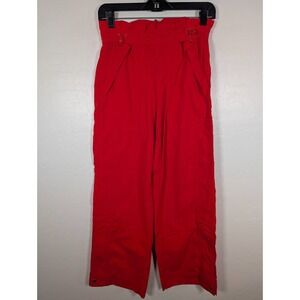 ATHLETA Pants Womens Szie 0 Petite Red Trekkie High Rise Parachute #533487